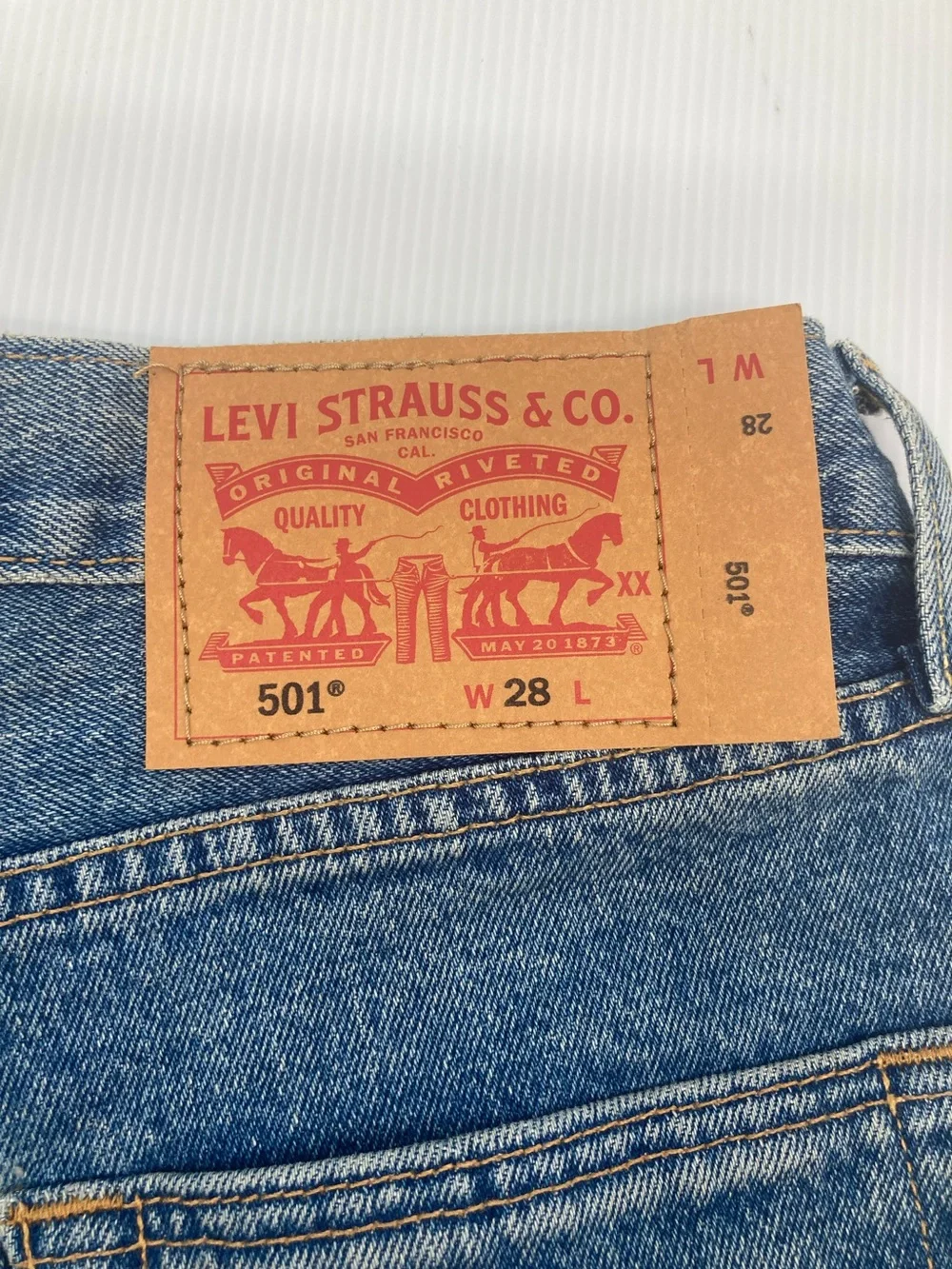 Levi’s 501 Button Fly Denim Shorts Med Wash W28 Vintage Aesthetic S629